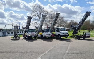 flotte de lifts dans un parking